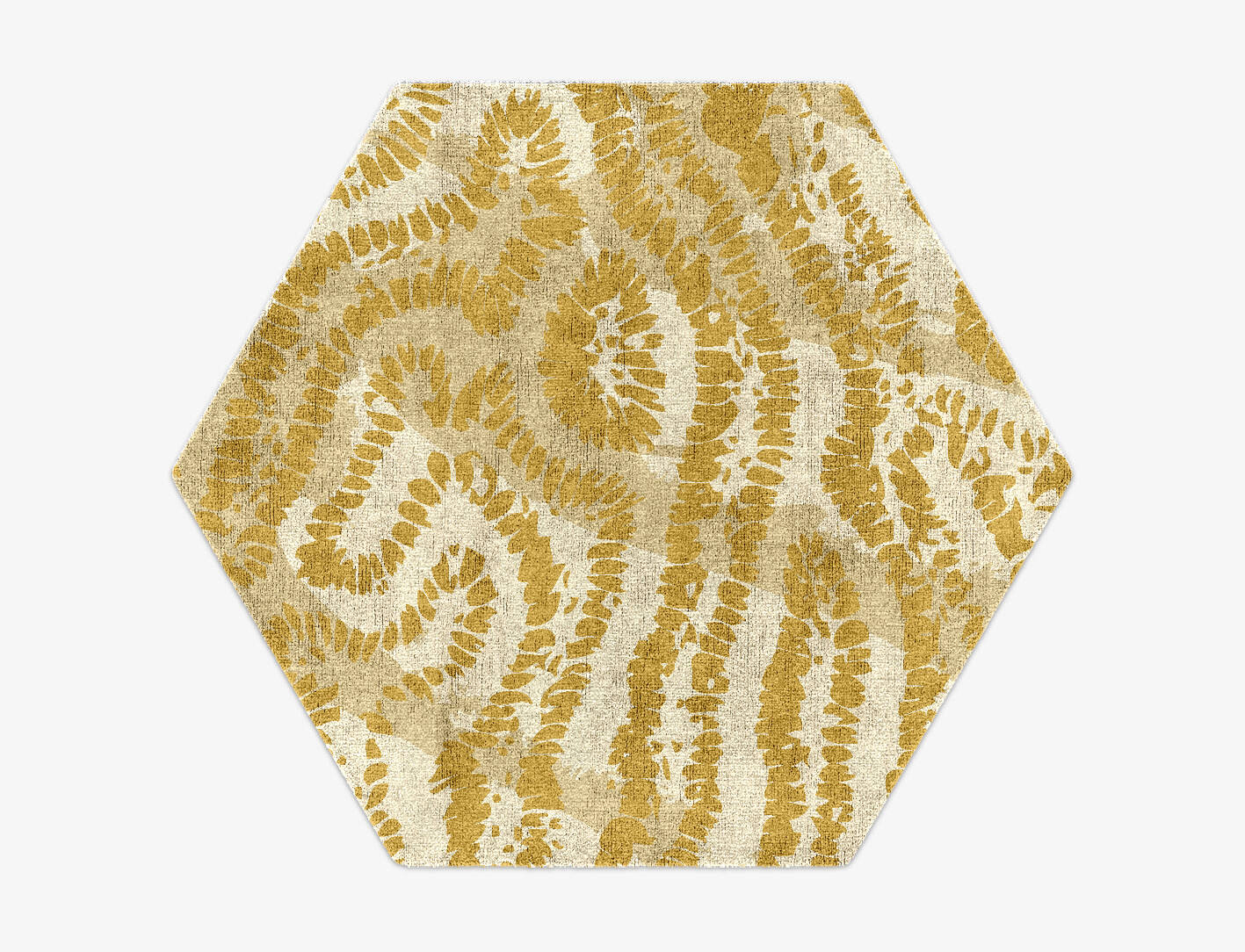 Spor Abstract Hexagon Hand Knotted Bamboo Silk Custom Rug by Rug Artisan