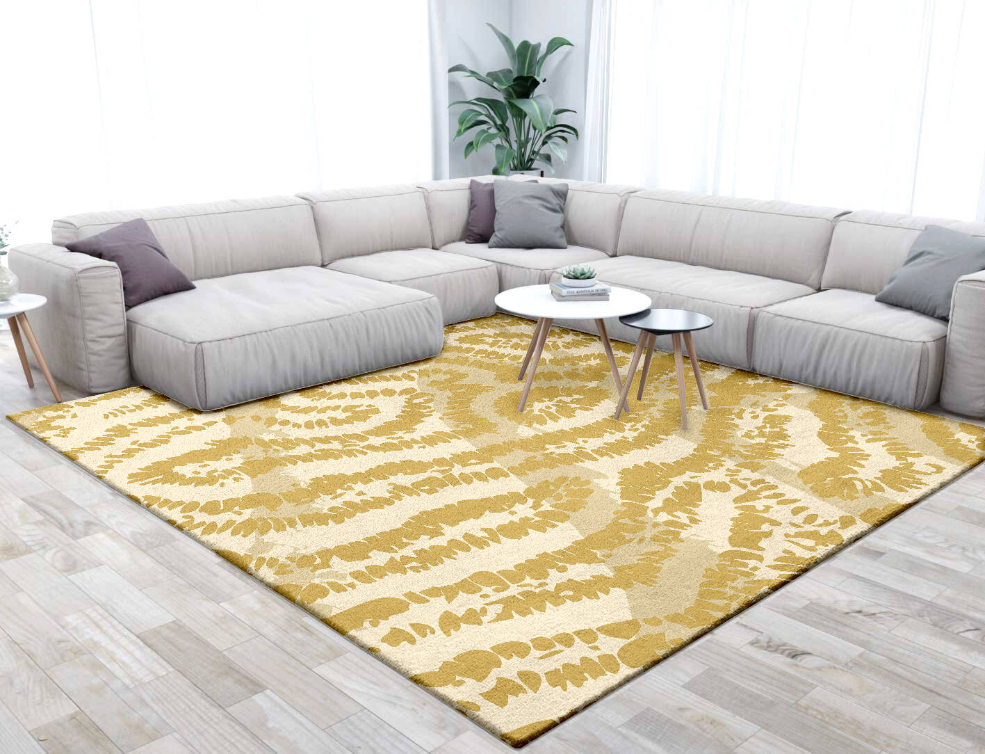 Spor Abstract Square Hand Tufted Pure Wool Custom Rug by Rug Artisan