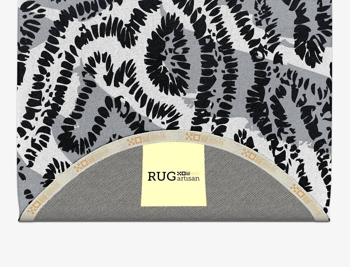 Spor Black Monochrome Capsule Hand Tufted Pure Wool Custom Rug by Rug Artisan