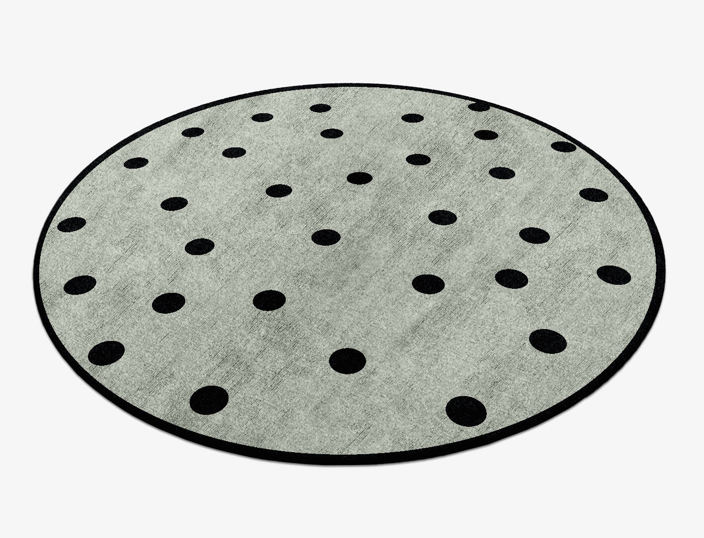 Spot Kids Round Hand Knotted Bamboo Silk Custom Rug by Rug Artisan