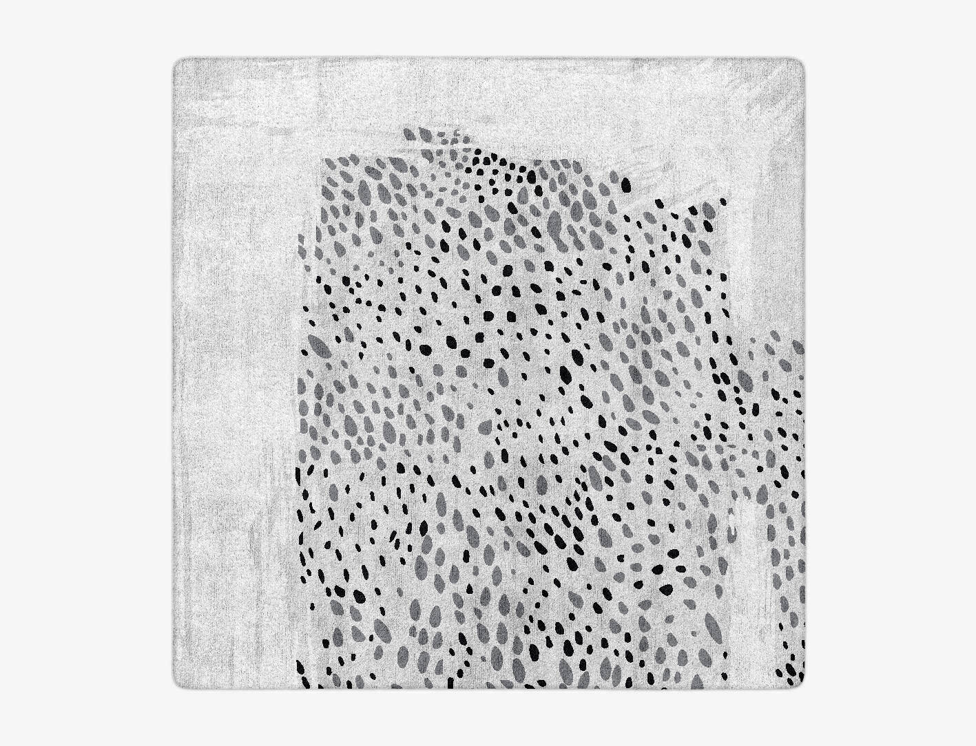 Spot Dot Terrazzo Play Square Hand Tufted Bamboo Silk Custom Rug by Rug Artisan