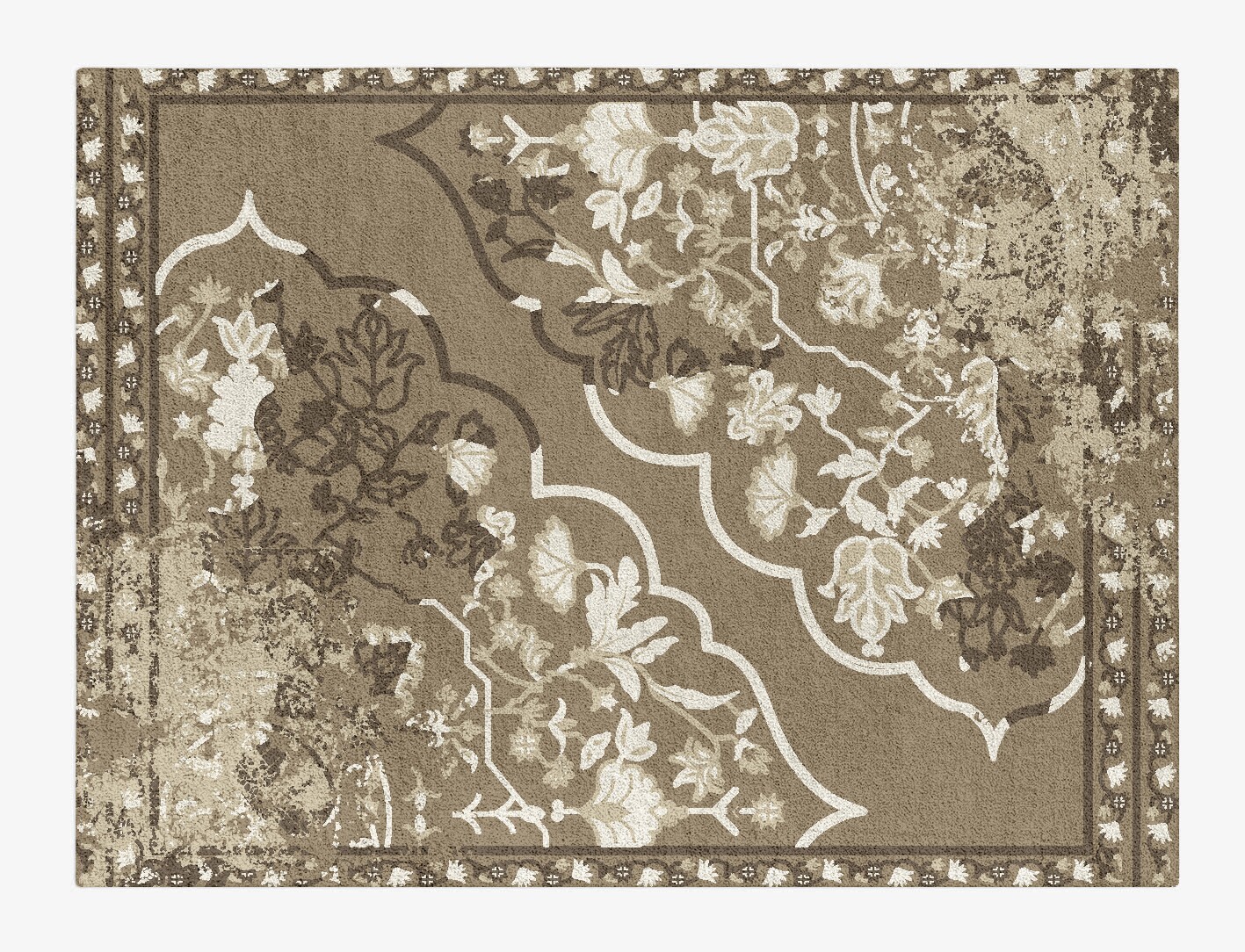 Sprayed Tabriz Persian Bagh Rectangle Hand Tufted Pure Wool Custom Rug by Rug Artisan