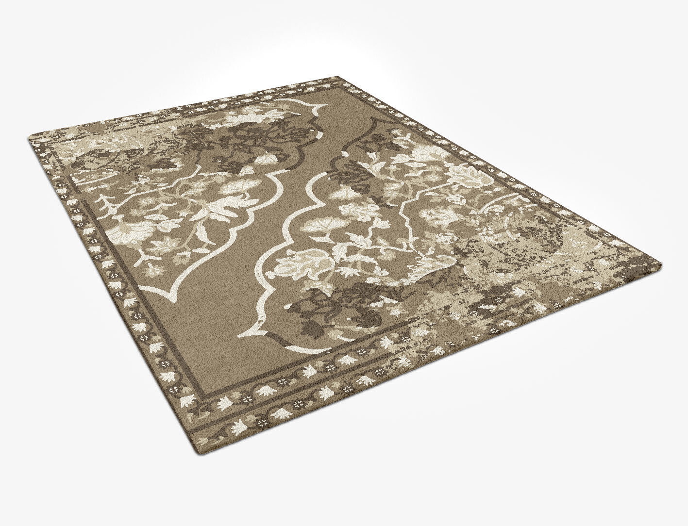 Sprayed Tabriz Persian Bagh Rectangle Hand Tufted Pure Wool Custom Rug by Rug Artisan