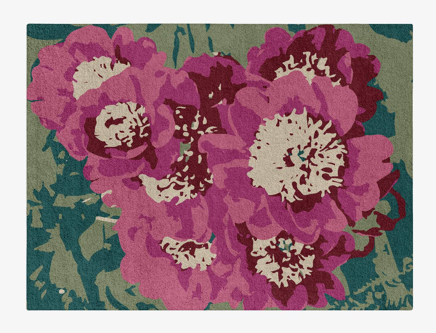 Spring Floral Rectangle Hand Tufted Pure Wool Custom Rug by Rug Artisan