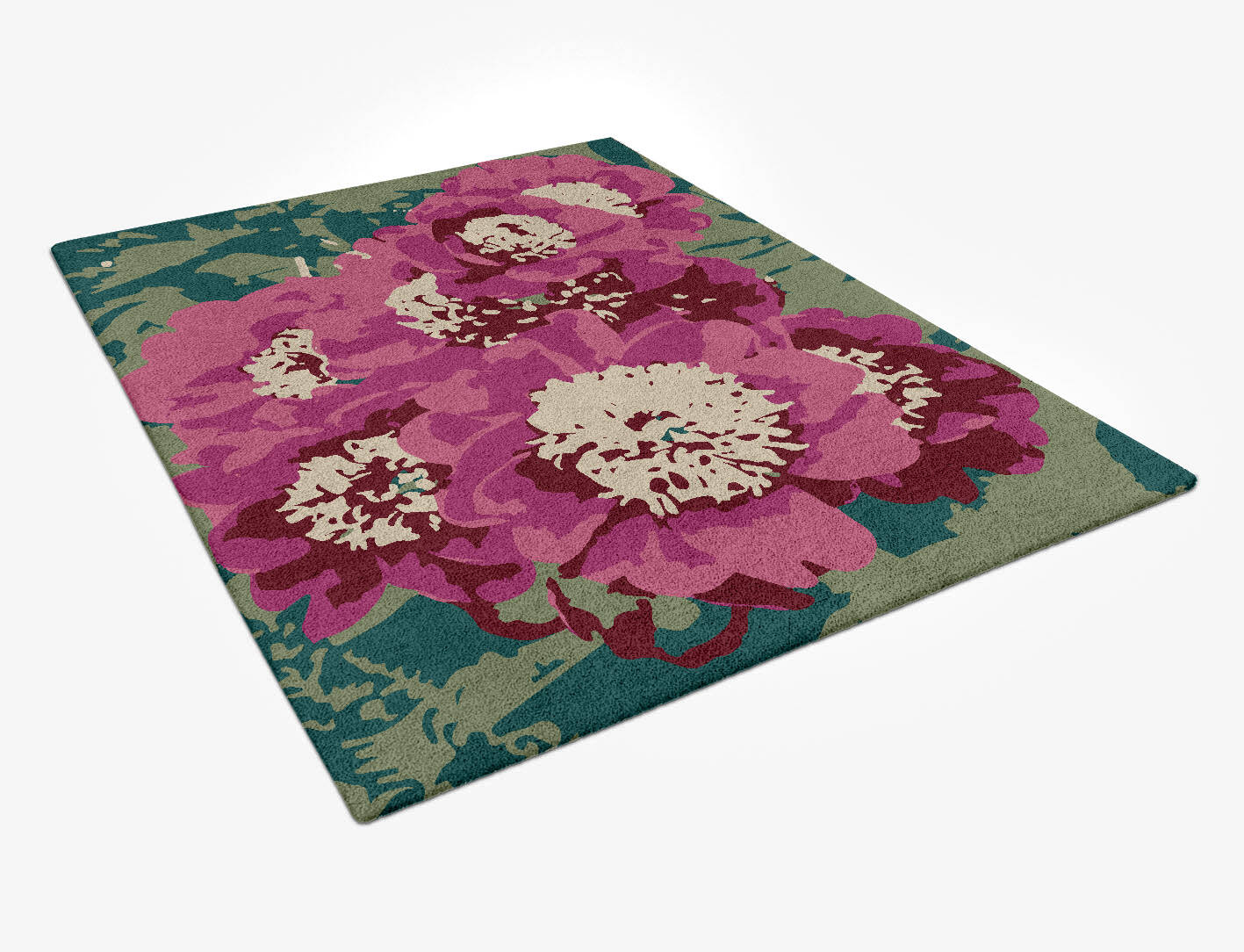 Spring Floral Rectangle Hand Tufted Pure Wool Custom Rug by Rug Artisan