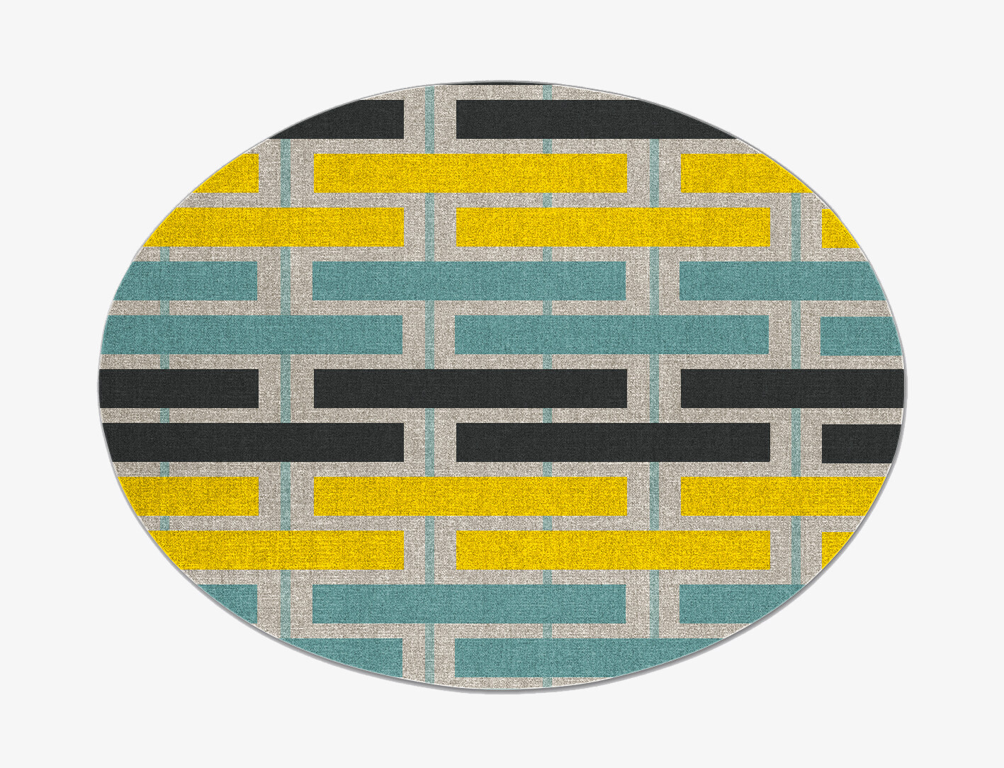 Springs Geometric Oval Flatweave New Zealand Wool Custom Rug by Rug Artisan
