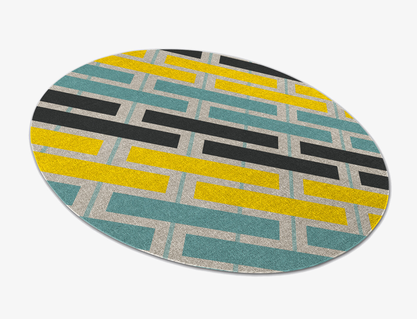 Springs Geometric Oval Flatweave New Zealand Wool Custom Rug by Rug Artisan