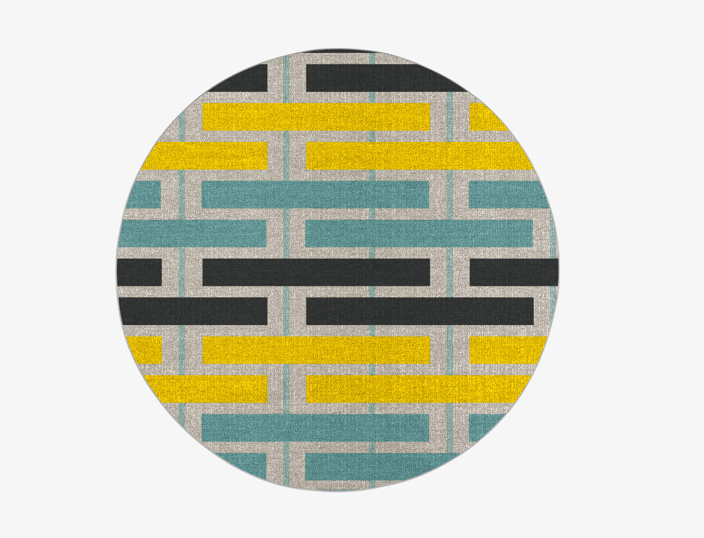 Springs Geometric Round Flatweave New Zealand Wool Custom Rug by Rug Artisan