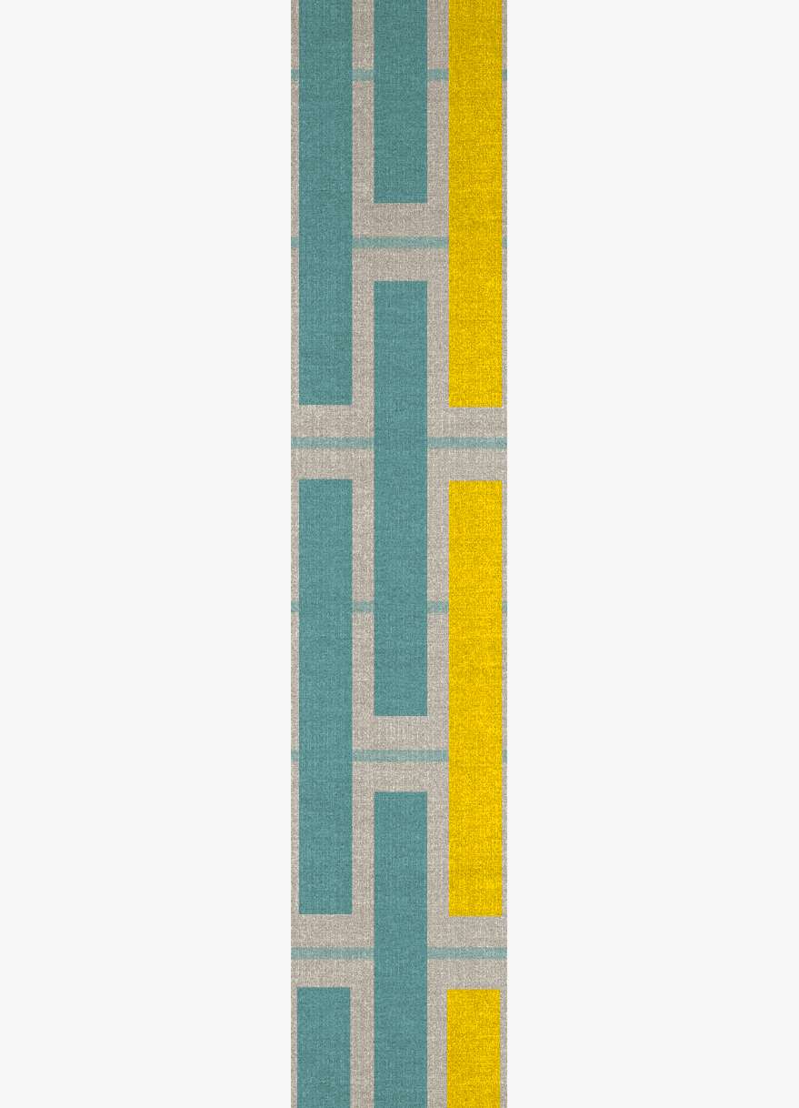 Springs Geometric Runner Flatweave New Zealand Wool Custom Rug by Rug Artisan