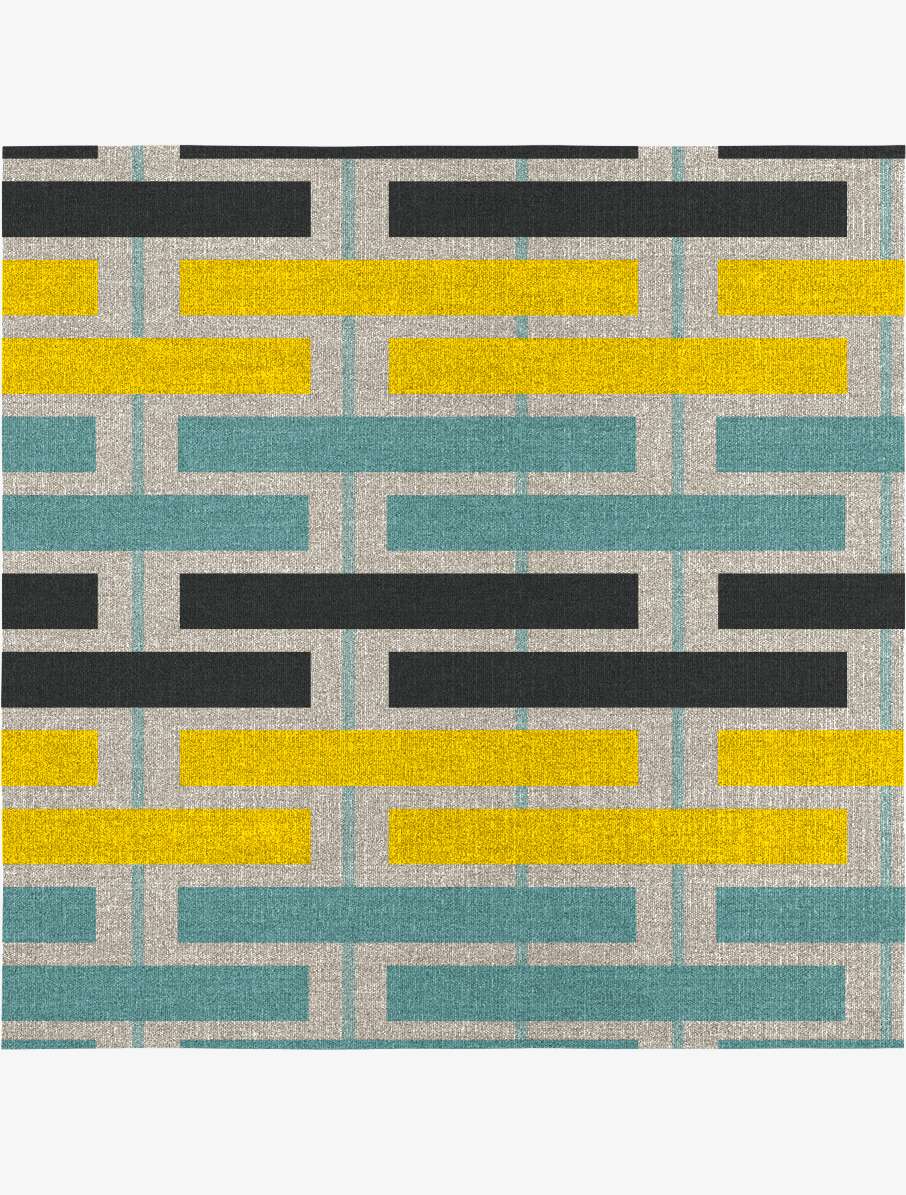 Springs Geometric Square Flatweave New Zealand Wool Custom Rug by Rug Artisan