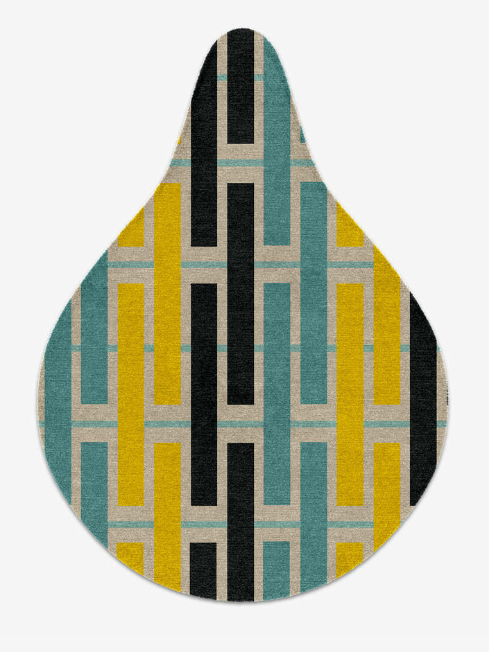 Springs Geometric Drop Hand Knotted Tibetan Wool Custom Rug by Rug Artisan