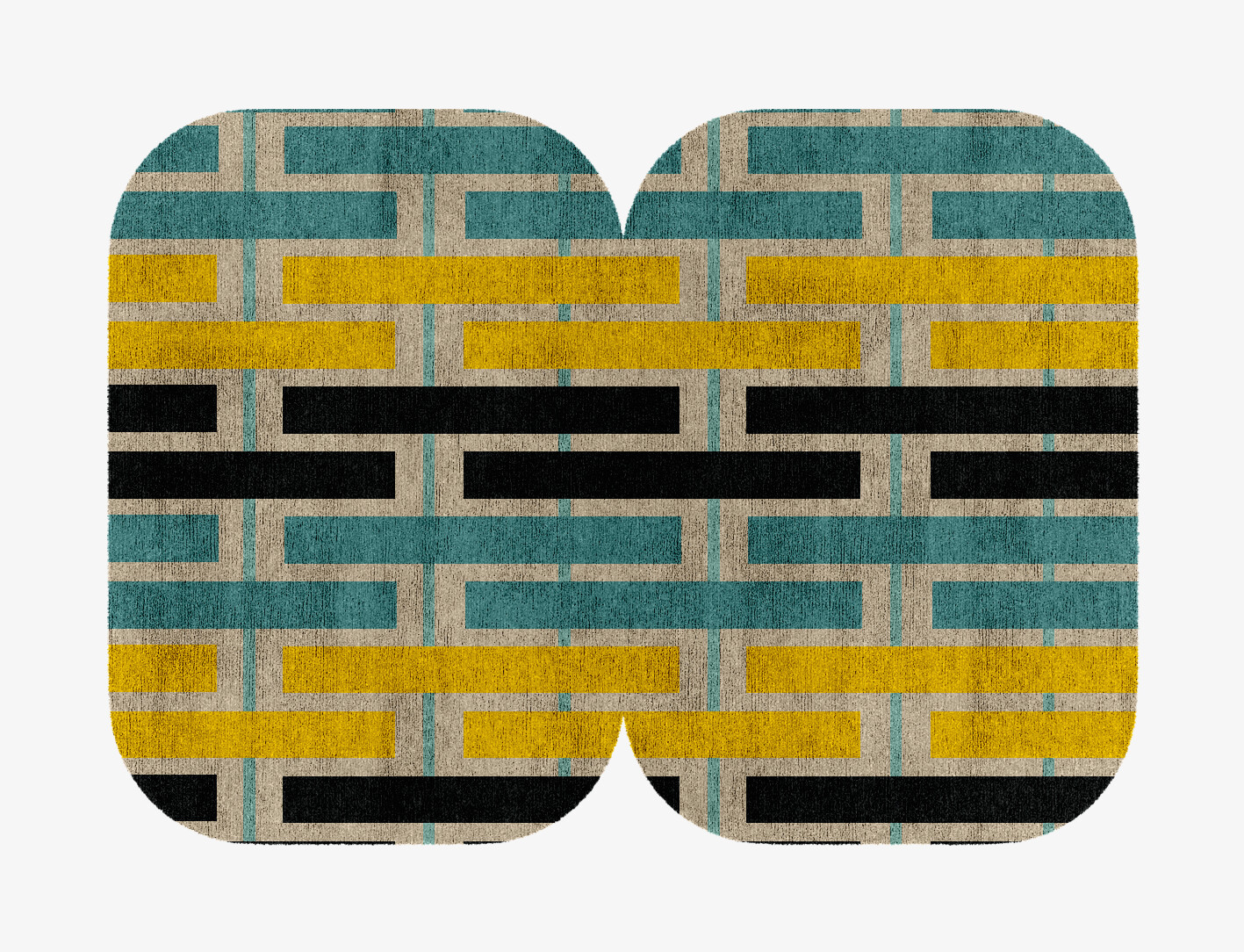 Springs Geometric Eight Hand Knotted Bamboo Silk Custom Rug by Rug Artisan