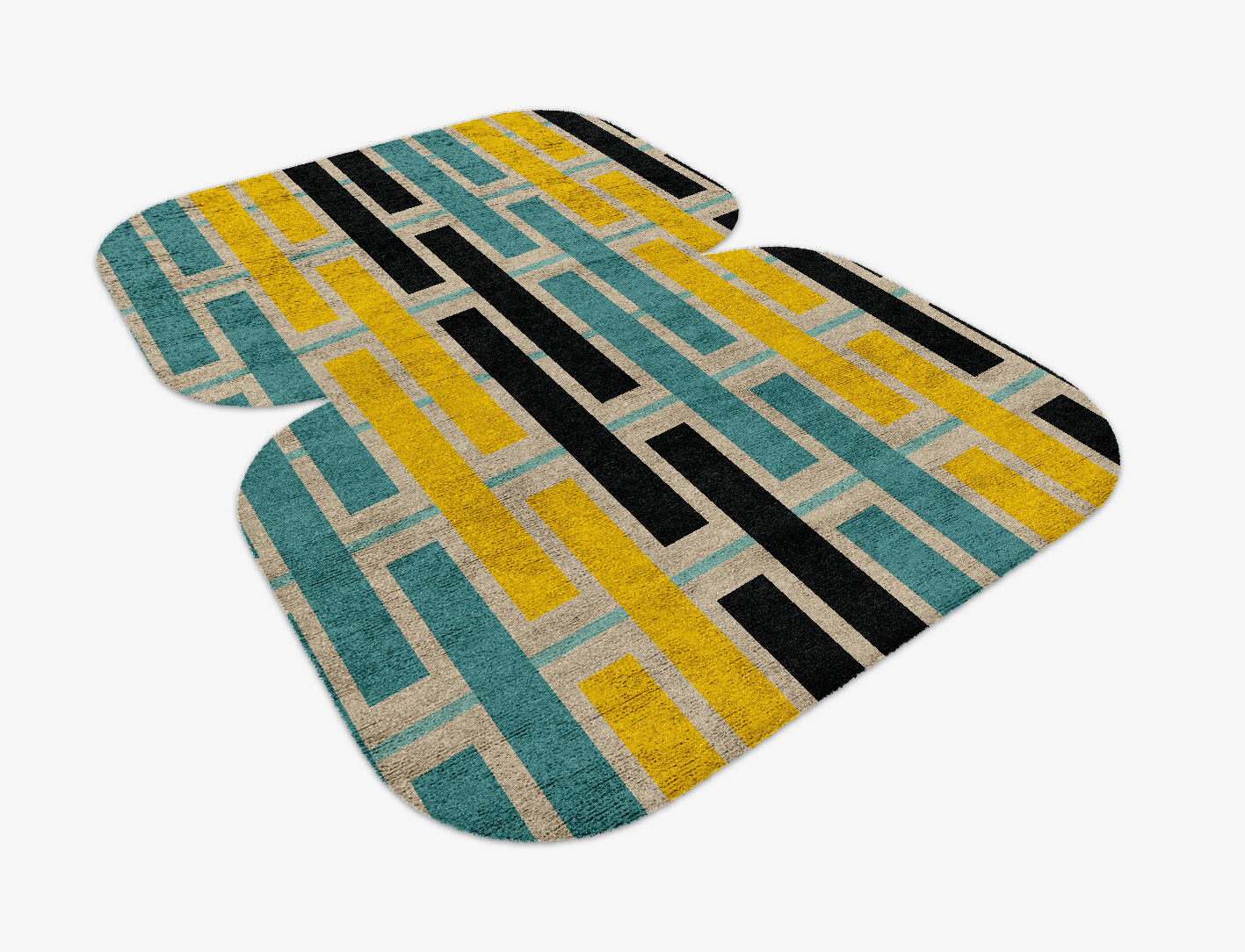 Springs Geometric Eight Hand Knotted Bamboo Silk Custom Rug by Rug Artisan