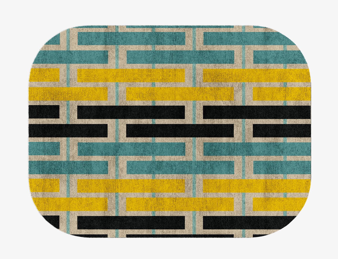 Springs Geometric Oblong Hand Knotted Bamboo Silk Custom Rug by Rug Artisan