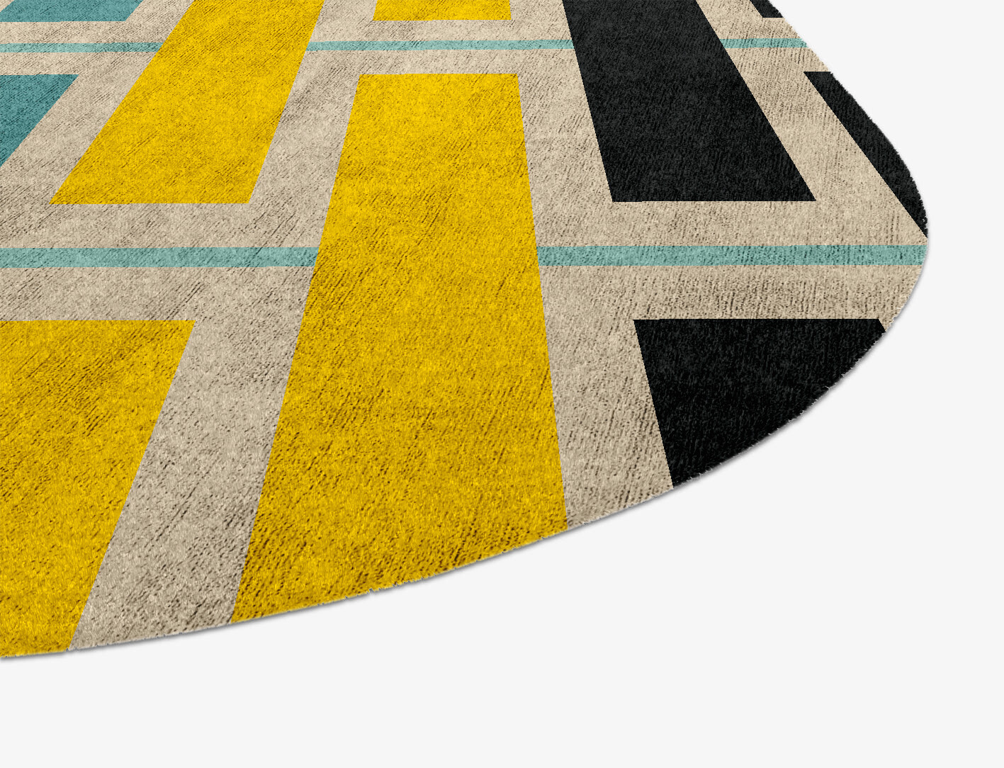 Springs Geometric Oblong Hand Knotted Bamboo Silk Custom Rug by Rug Artisan
