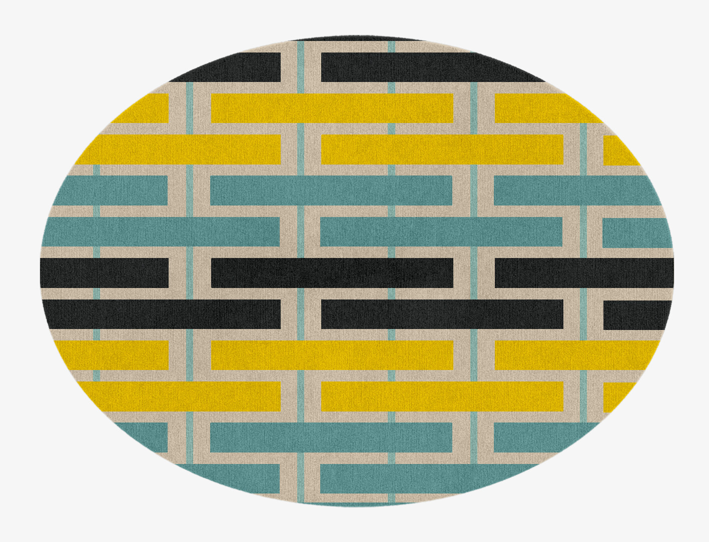 Springs Geometric Oval Hand Knotted Tibetan Wool Custom Rug by Rug Artisan
