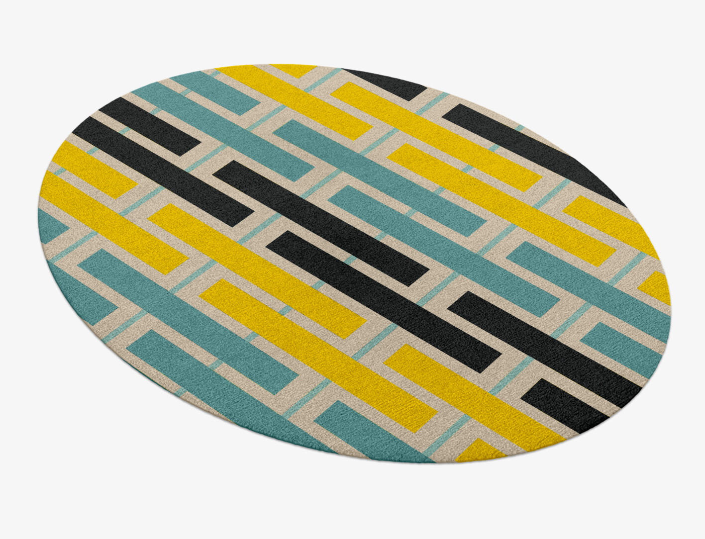 Springs Geometric Oval Hand Knotted Tibetan Wool Custom Rug by Rug Artisan