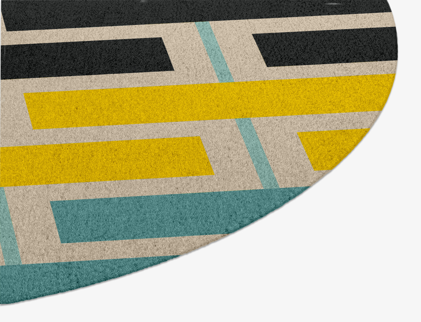 Springs Geometric Oval Hand Knotted Tibetan Wool Custom Rug by Rug Artisan