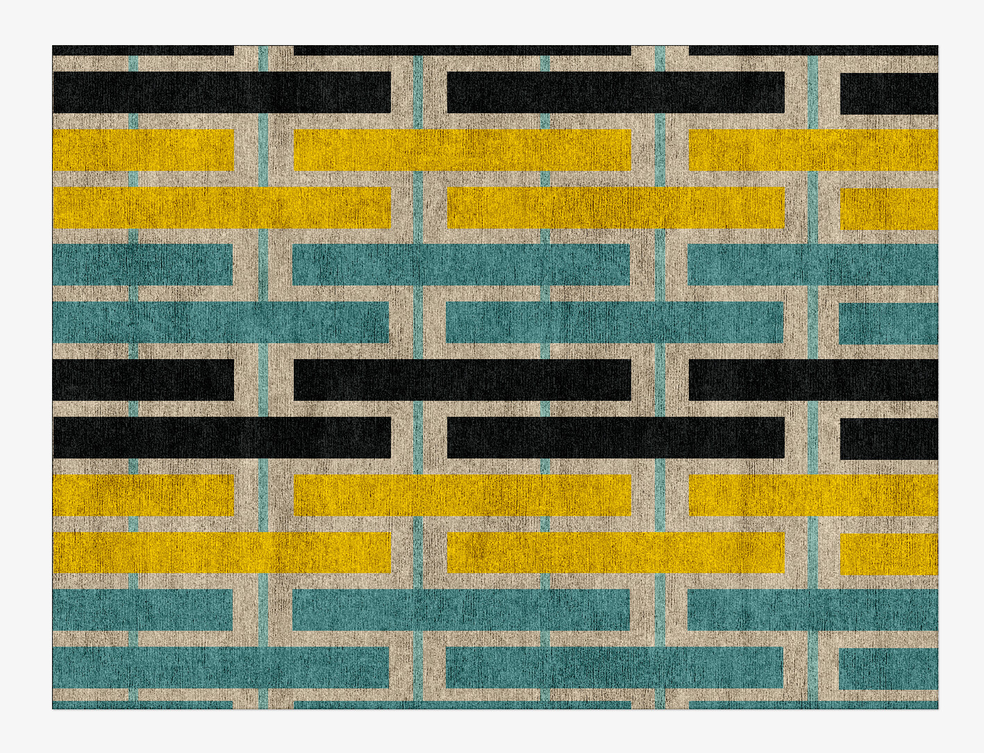 Springs Geometric Rectangle Hand Knotted Bamboo Silk Custom Rug by Rug Artisan
