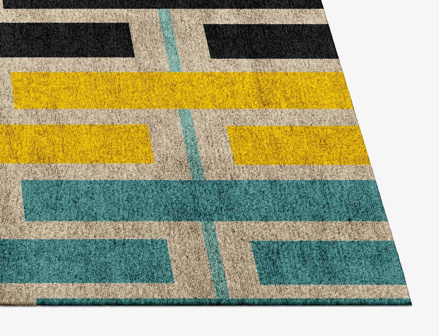 Springs Geometric Rectangle Hand Knotted Bamboo Silk Custom Rug by Rug Artisan