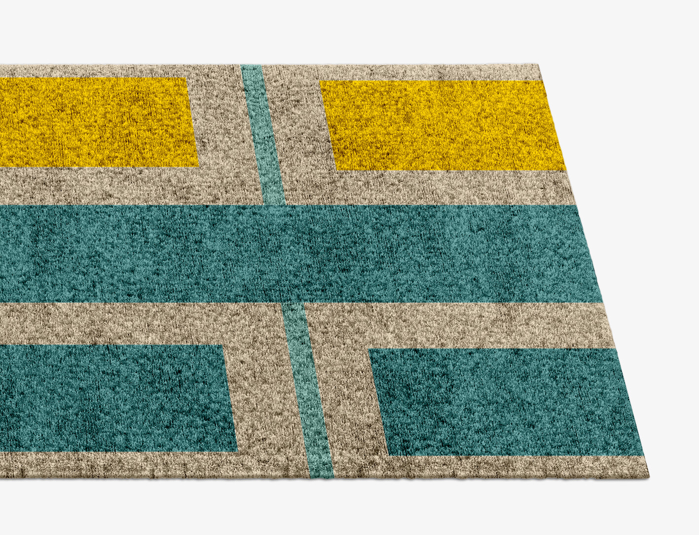 Springs Geometric Runner Hand Knotted Bamboo Silk Custom Rug by Rug Artisan