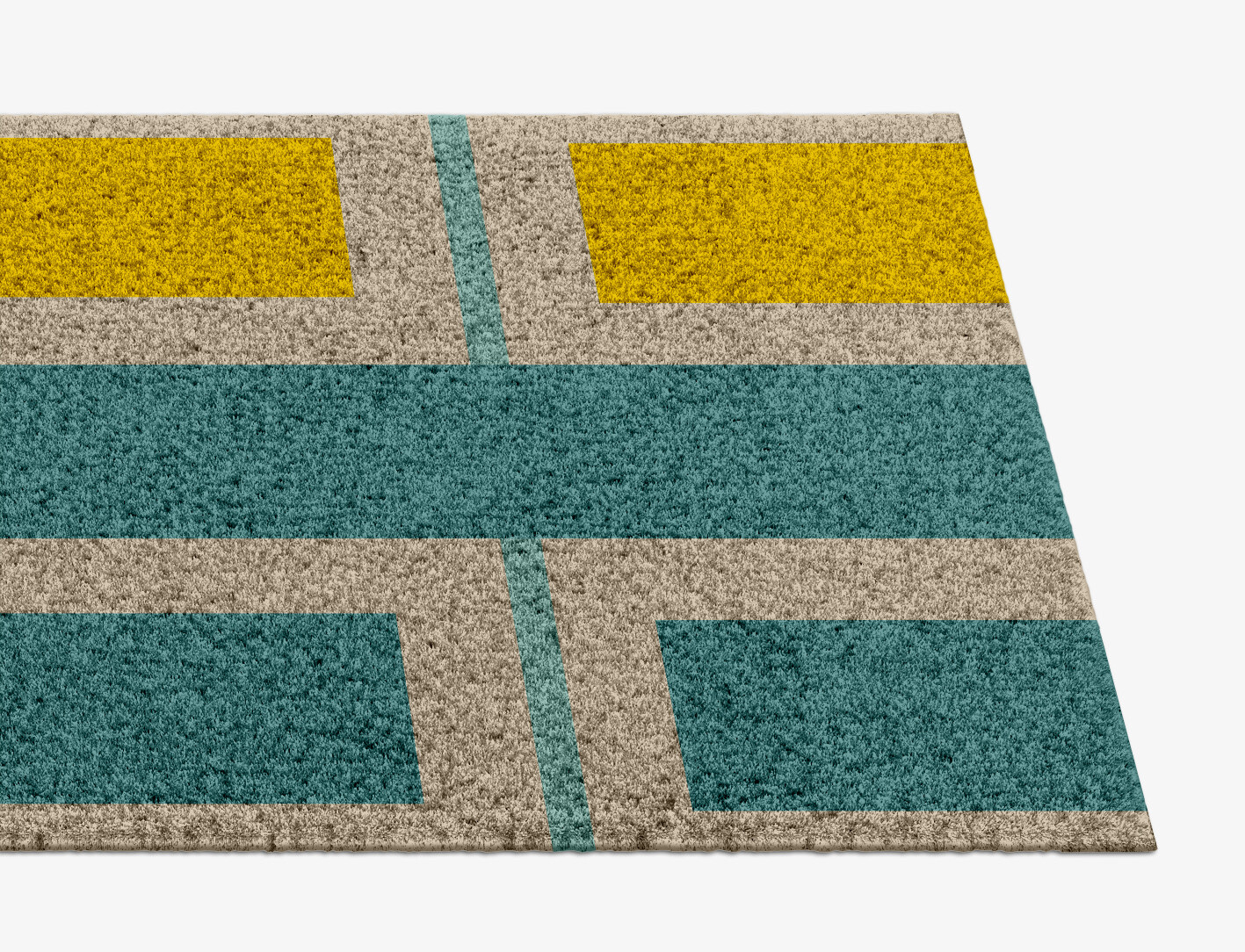 Springs Geometric Runner Hand Knotted Tibetan Wool Custom Rug by Rug Artisan