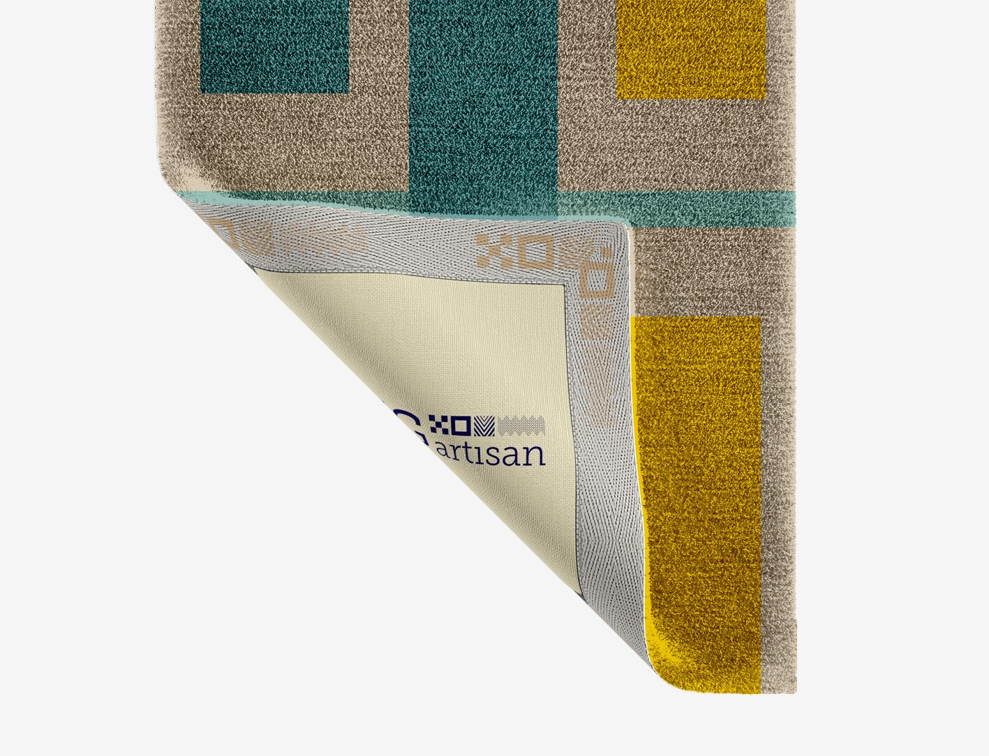 Springs Geometric Runner Hand Knotted Tibetan Wool Custom Rug by Rug Artisan