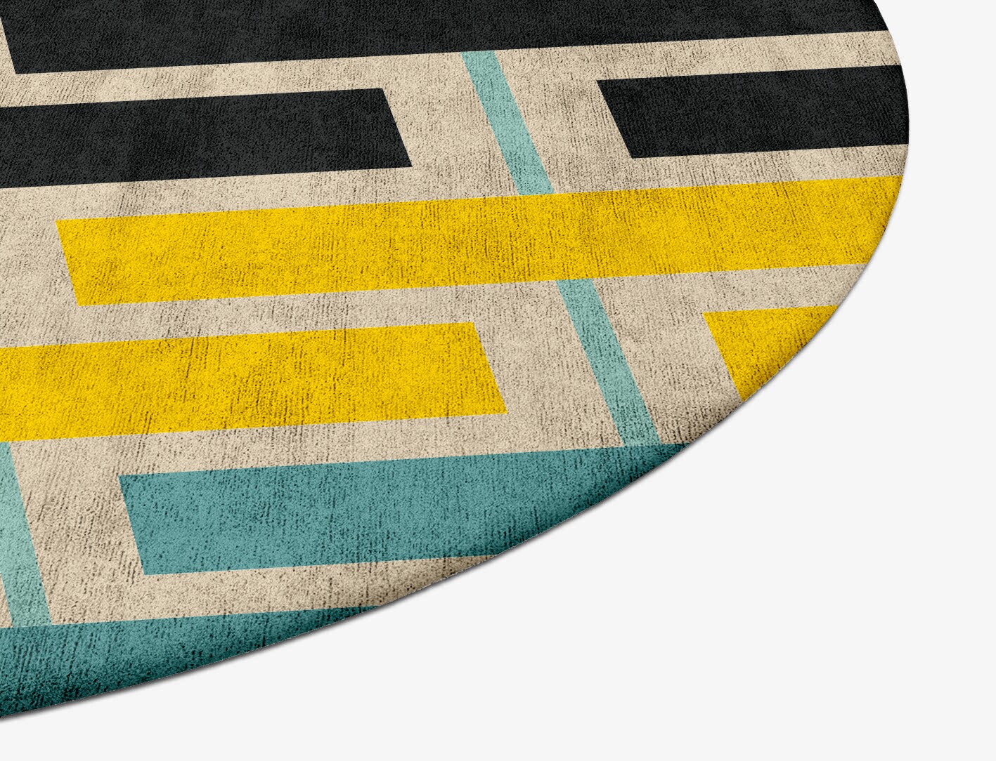 Springs Geometric Oval Hand Tufted Bamboo Silk Custom Rug by Rug Artisan