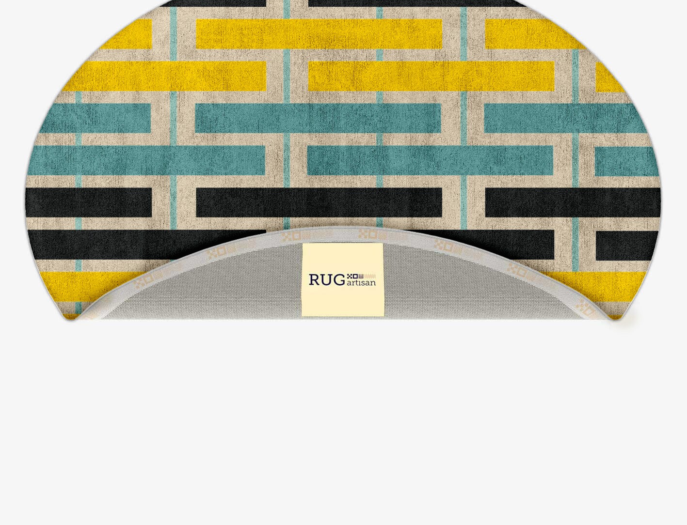 Springs Geometric Oval Hand Tufted Bamboo Silk Custom Rug by Rug Artisan