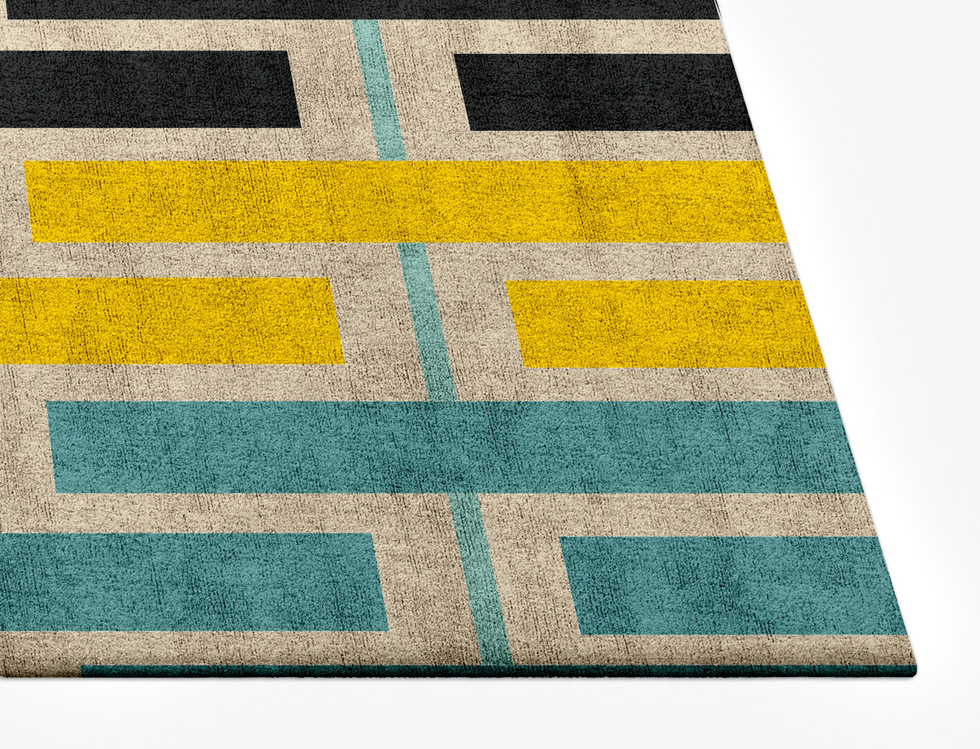 Springs Geometric Rectangle Hand Tufted Bamboo Silk Custom Rug by Rug Artisan