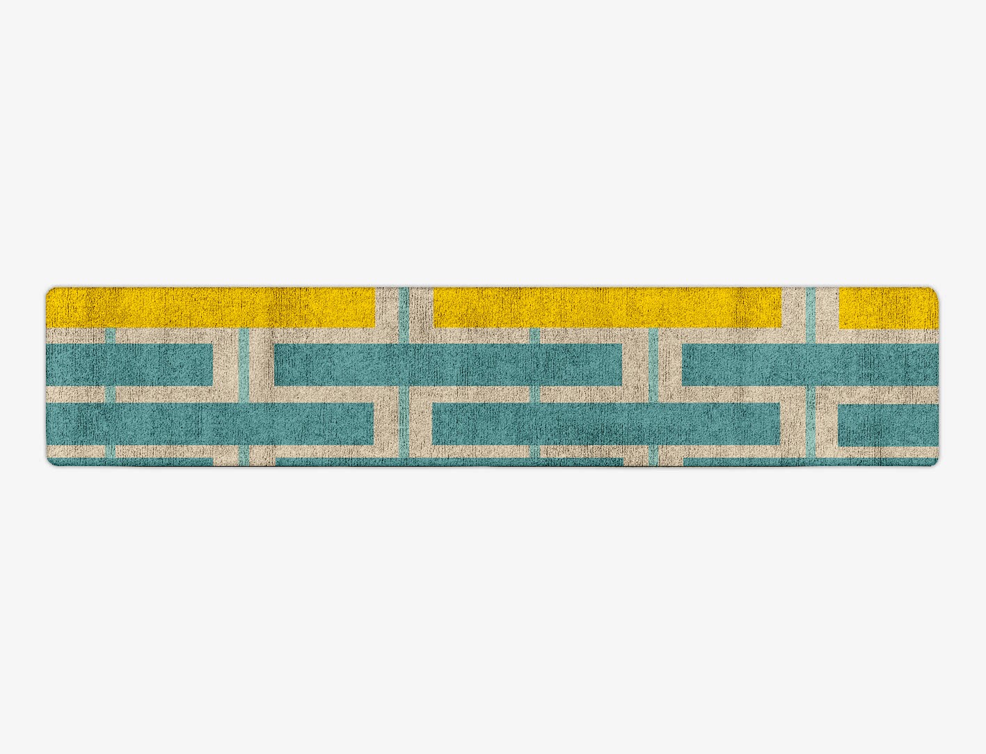 Springs Geometric Runner Hand Tufted Bamboo Silk Custom Rug by Rug Artisan