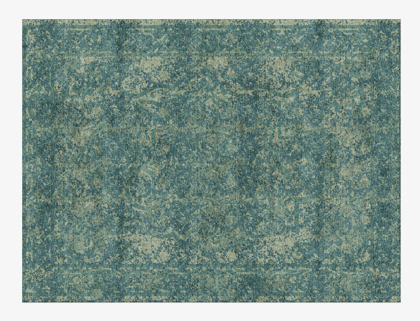 Sprinkled Vintage Rectangle Hand Knotted Bamboo Silk Custom Rug by Rug Artisan