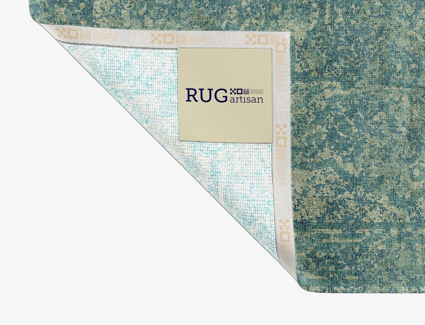 Sprinkled Vintage Rectangle Hand Knotted Bamboo Silk Custom Rug by Rug Artisan