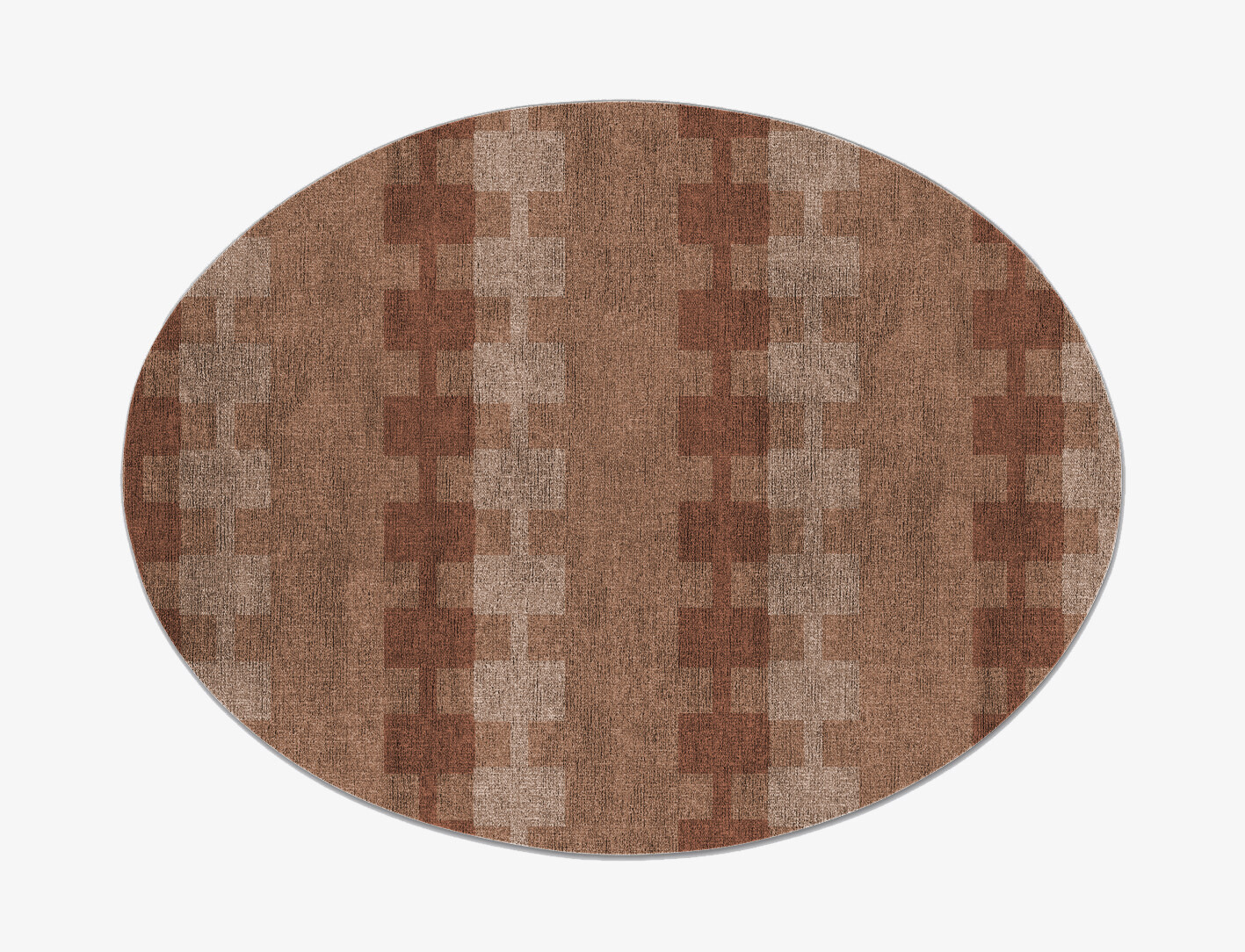 Spruce Geometric Oval Flatweave Bamboo Silk Custom Rug by Rug Artisan