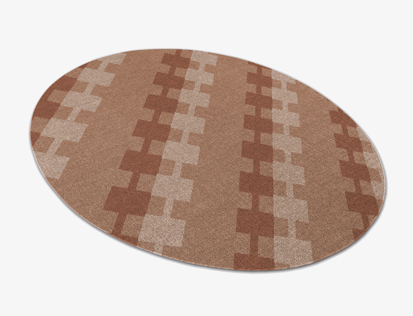 Spruce Geometric Oval Flatweave New Zealand Wool Custom Rug by Rug Artisan