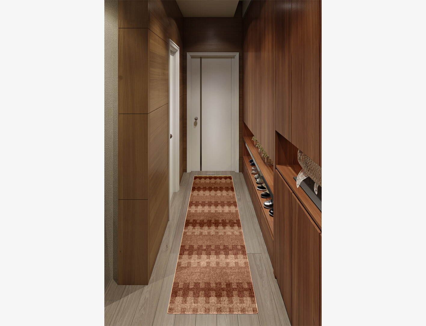 Spruce Geometric Runner Flatweave New Zealand Wool Custom Rug by Rug Artisan