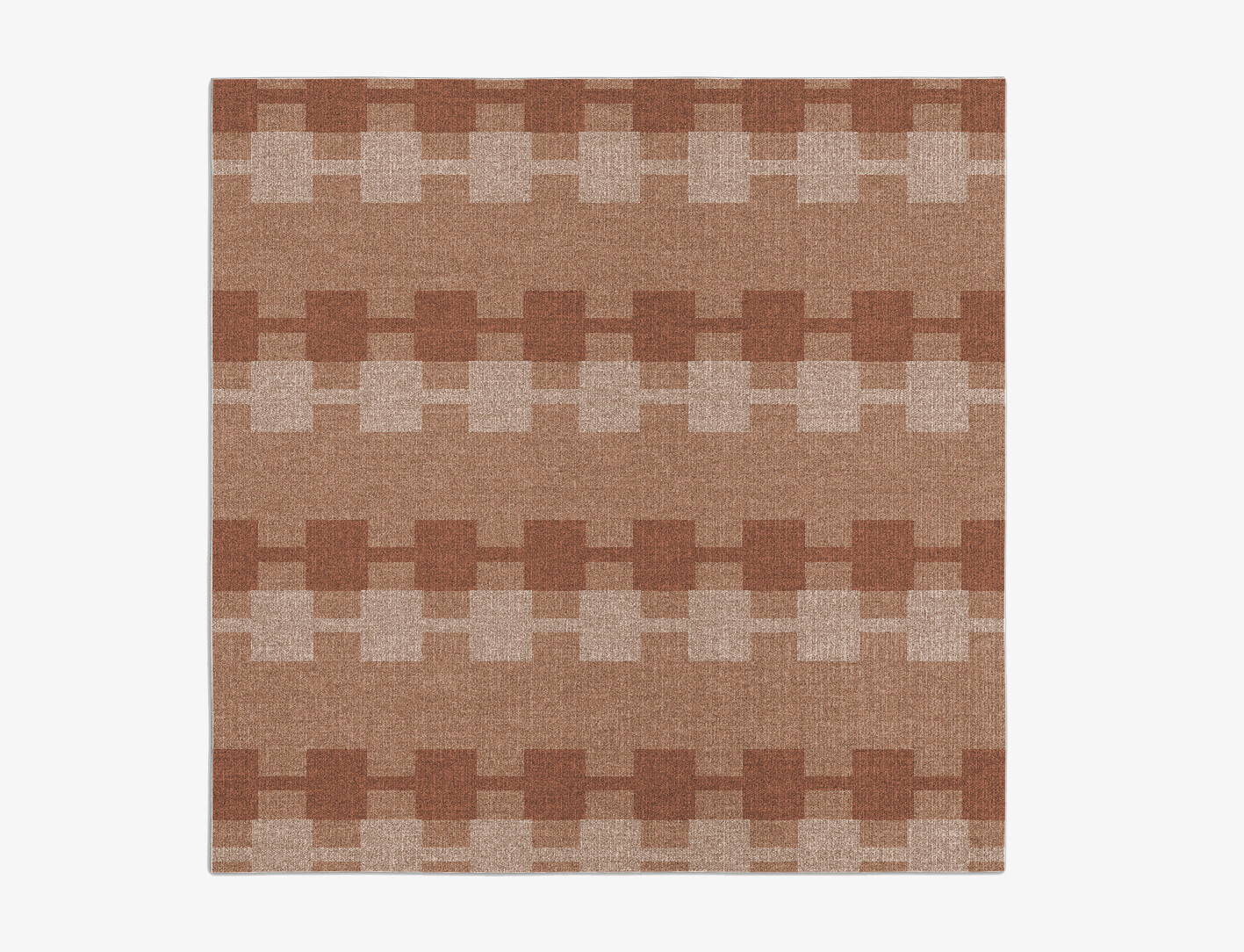 Spruce Geometric Square Flatweave New Zealand Wool Custom Rug by Rug Artisan