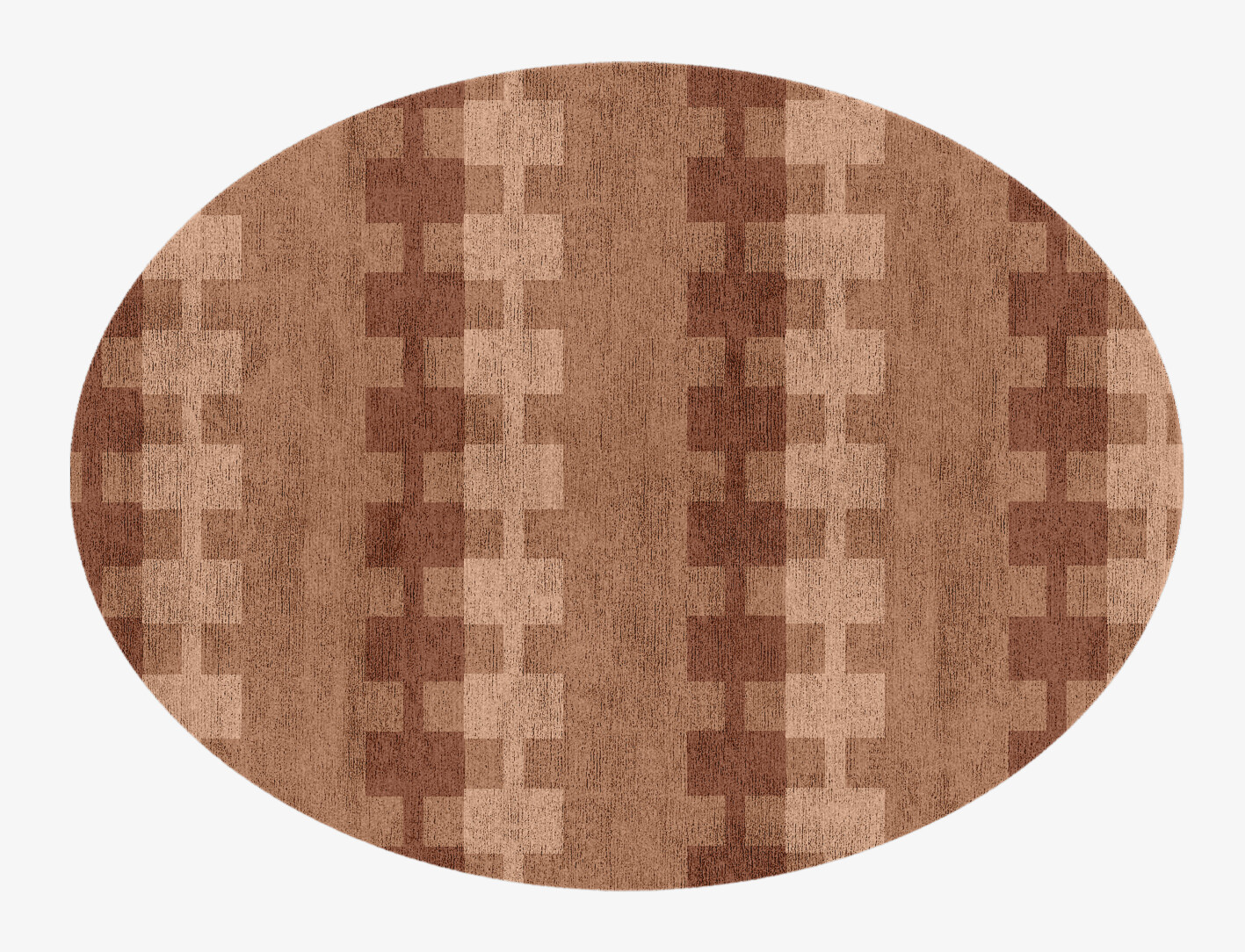 Spruce Geometric Oval Hand Knotted Bamboo Silk Custom Rug by Rug Artisan
