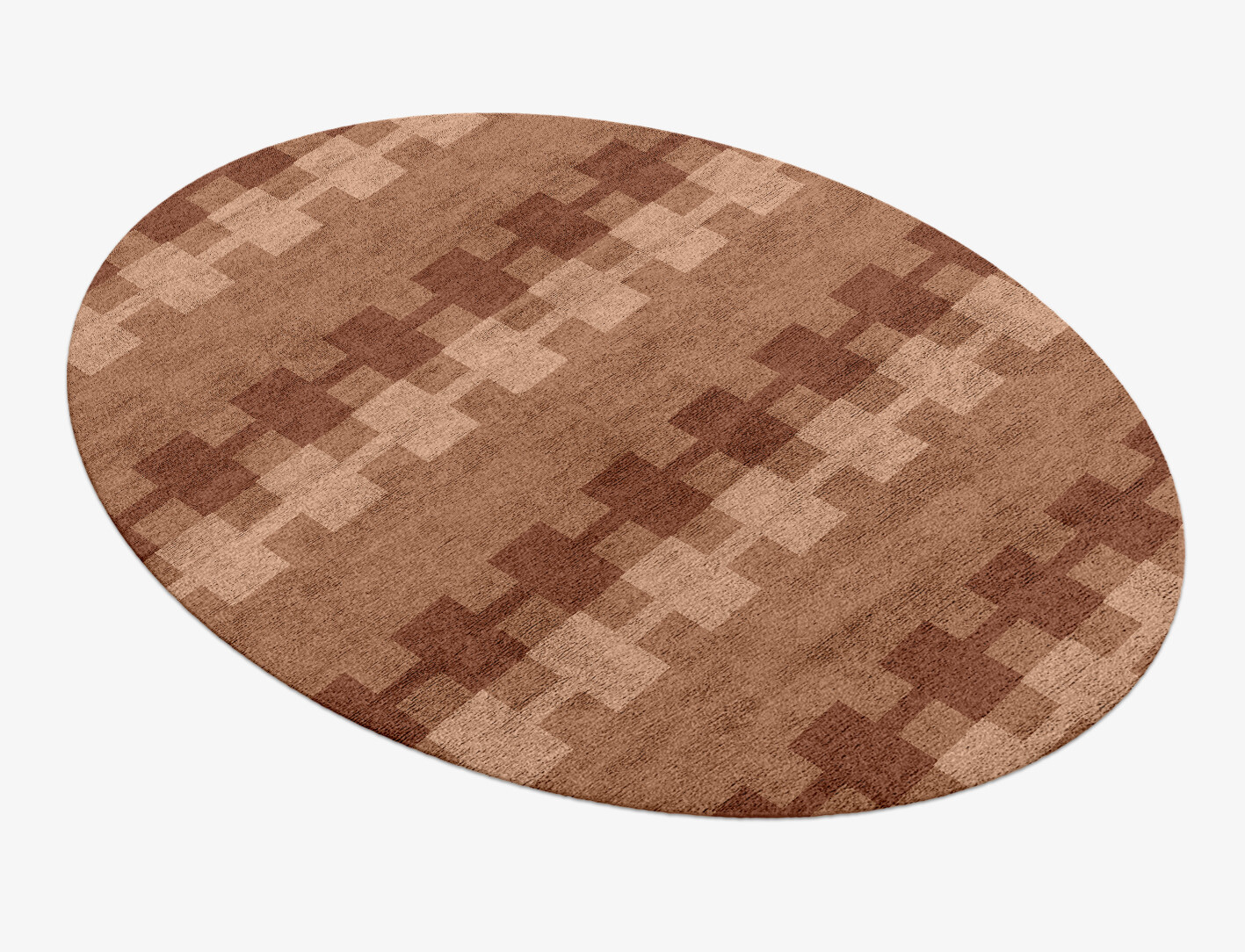 Spruce Geometric Oval Hand Knotted Bamboo Silk Custom Rug by Rug Artisan
