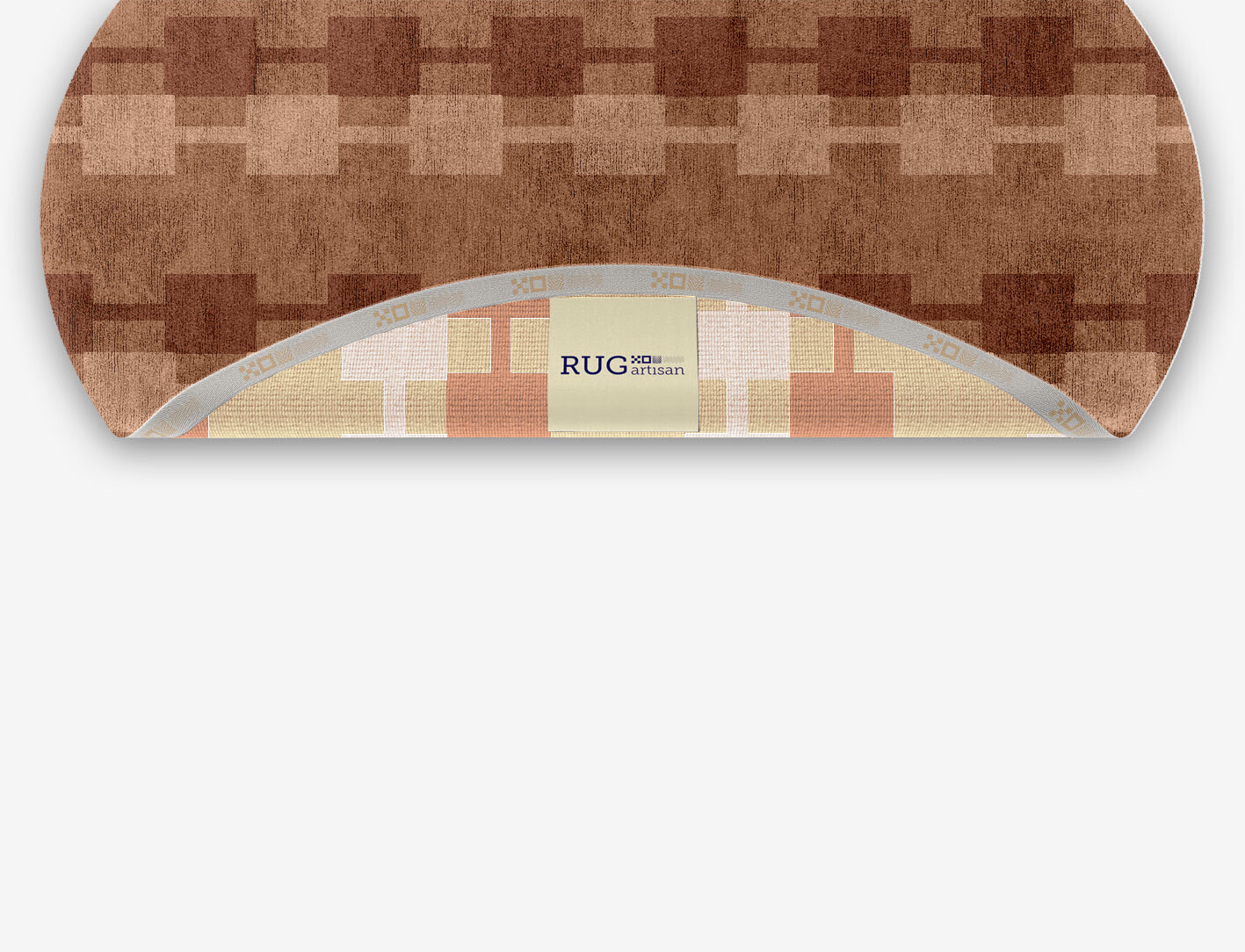 Spruce Geometric Oval Hand Knotted Bamboo Silk Custom Rug by Rug Artisan