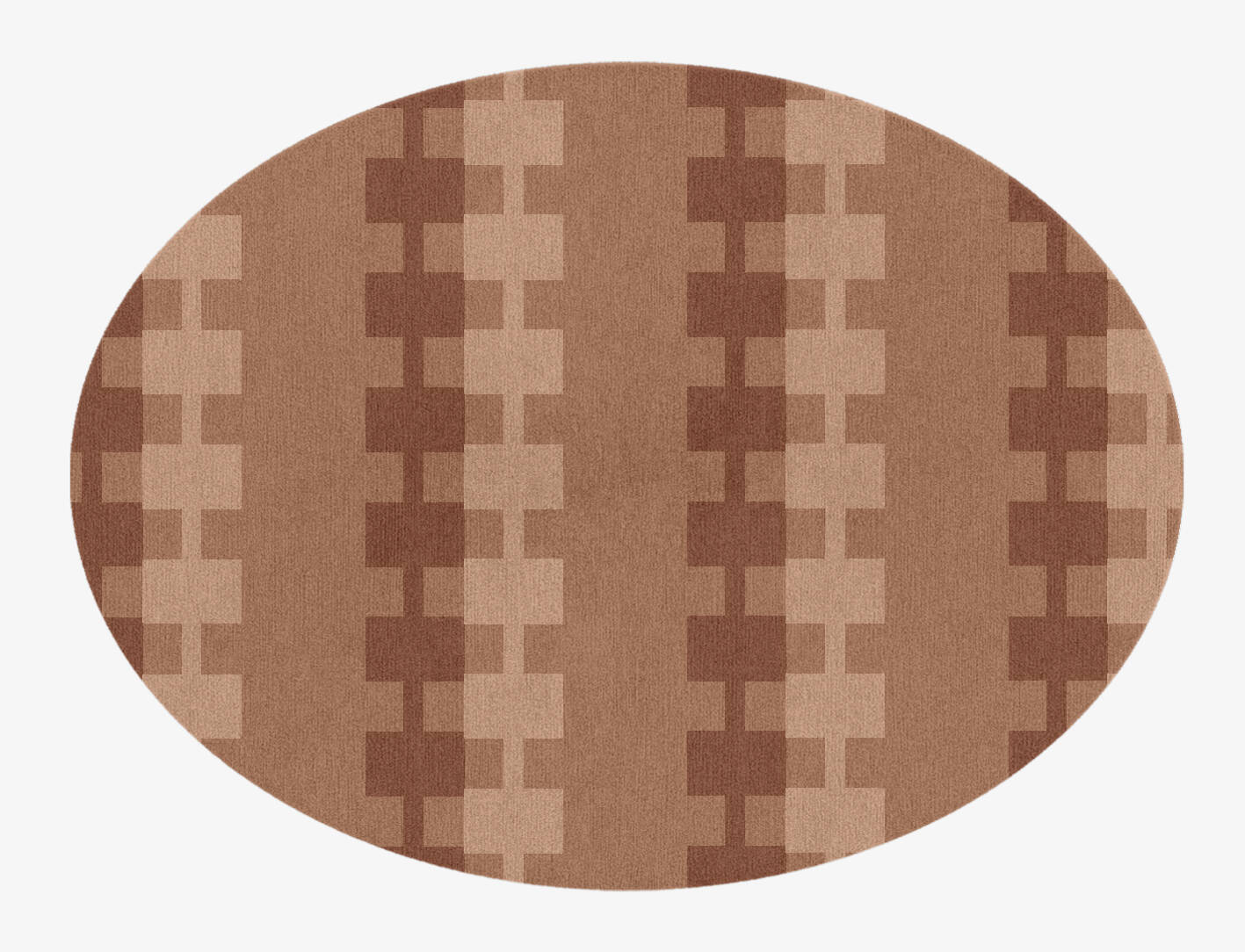 Spruce Geometric Oval Hand Knotted Tibetan Wool Custom Rug by Rug Artisan