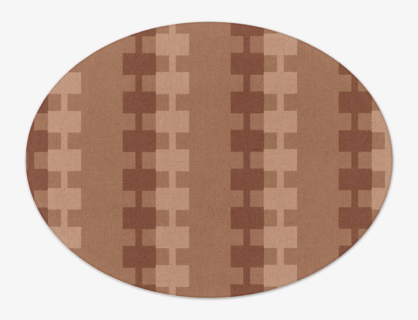 Spruce Geometric Oval Hand Tufted Pure Wool Custom Rug by Rug Artisan