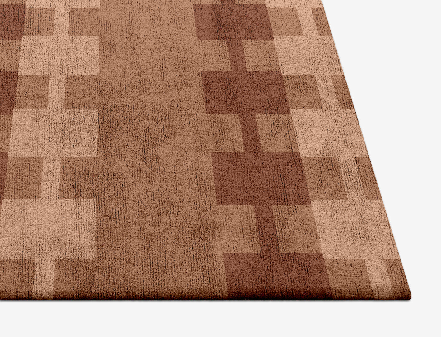 Spruce Geometric Square Hand Tufted Bamboo Silk Custom Rug by Rug Artisan