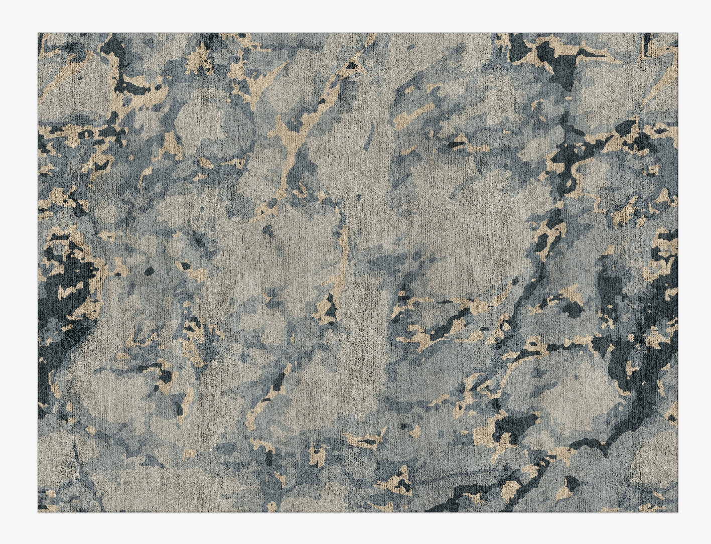 Spume Surface Art Rectangle Hand Knotted Bamboo Silk Custom Rug by Rug Artisan