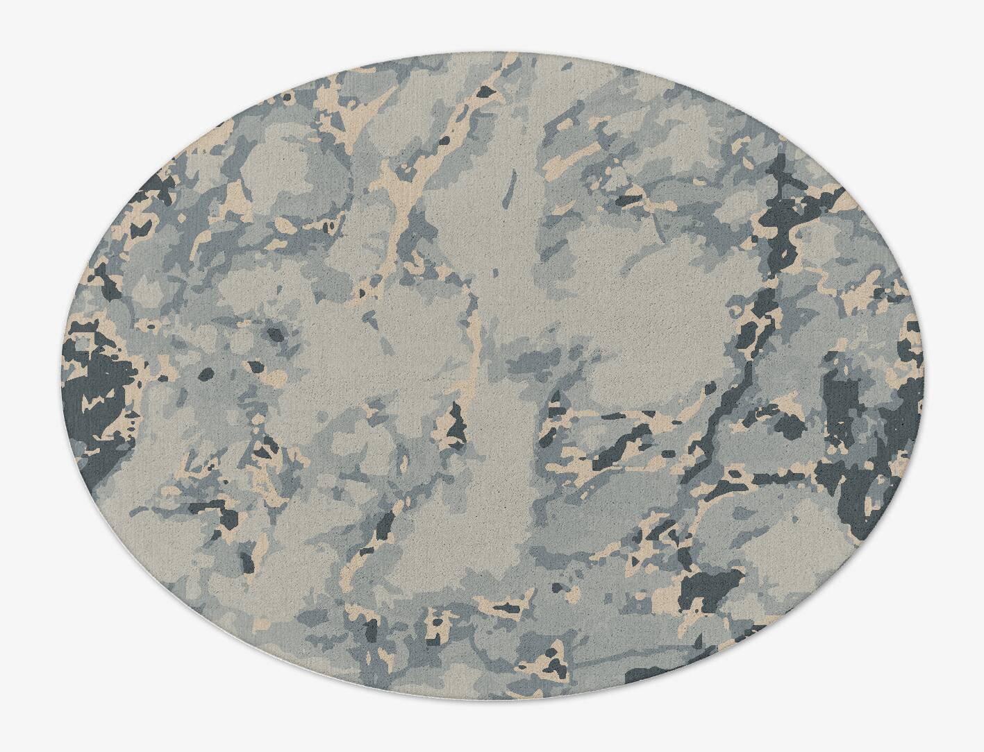 Spume Surface Art Oval Hand Tufted Pure Wool Custom Rug by Rug Artisan