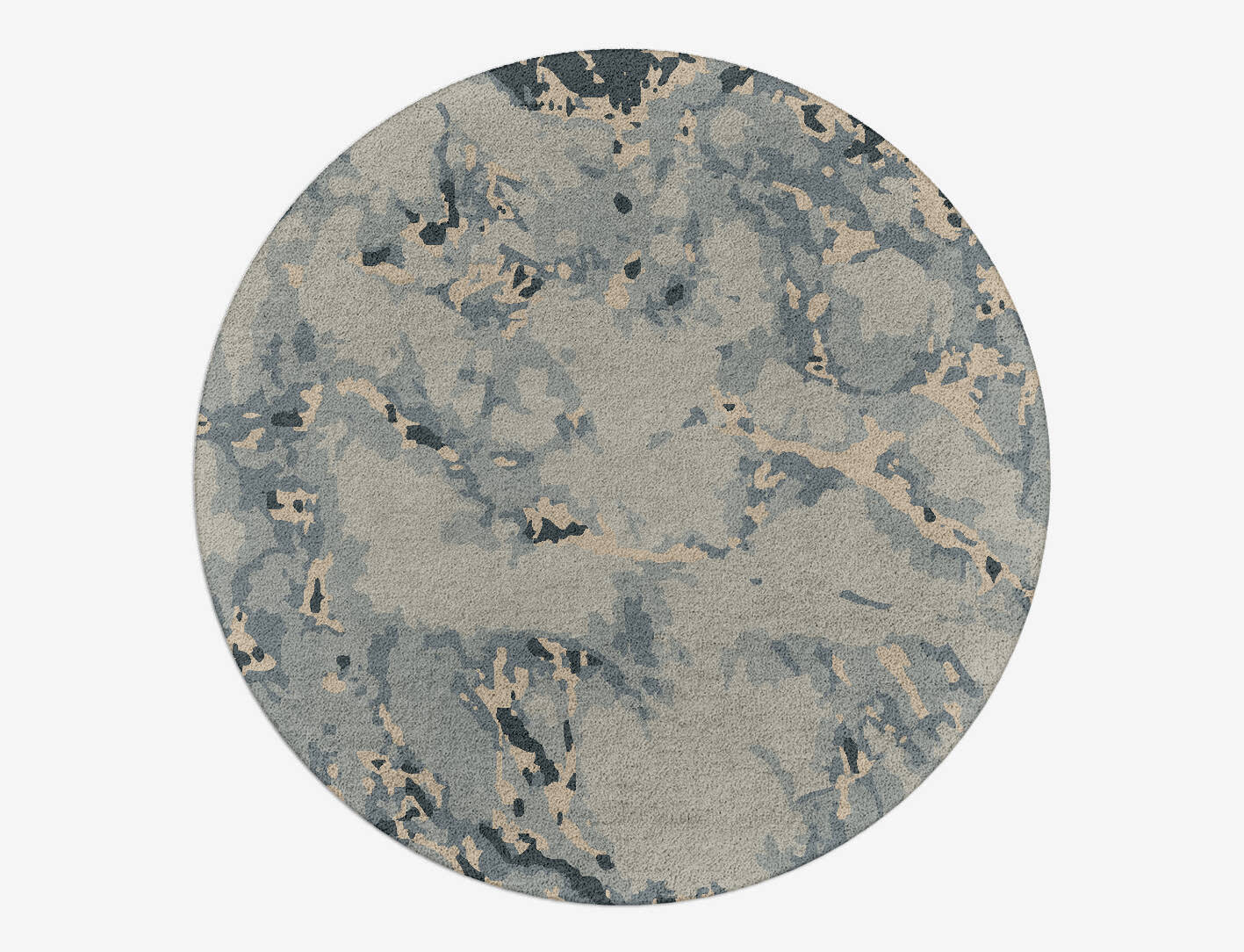Spume Surface Art Round Hand Tufted Pure Wool Custom Rug by Rug Artisan