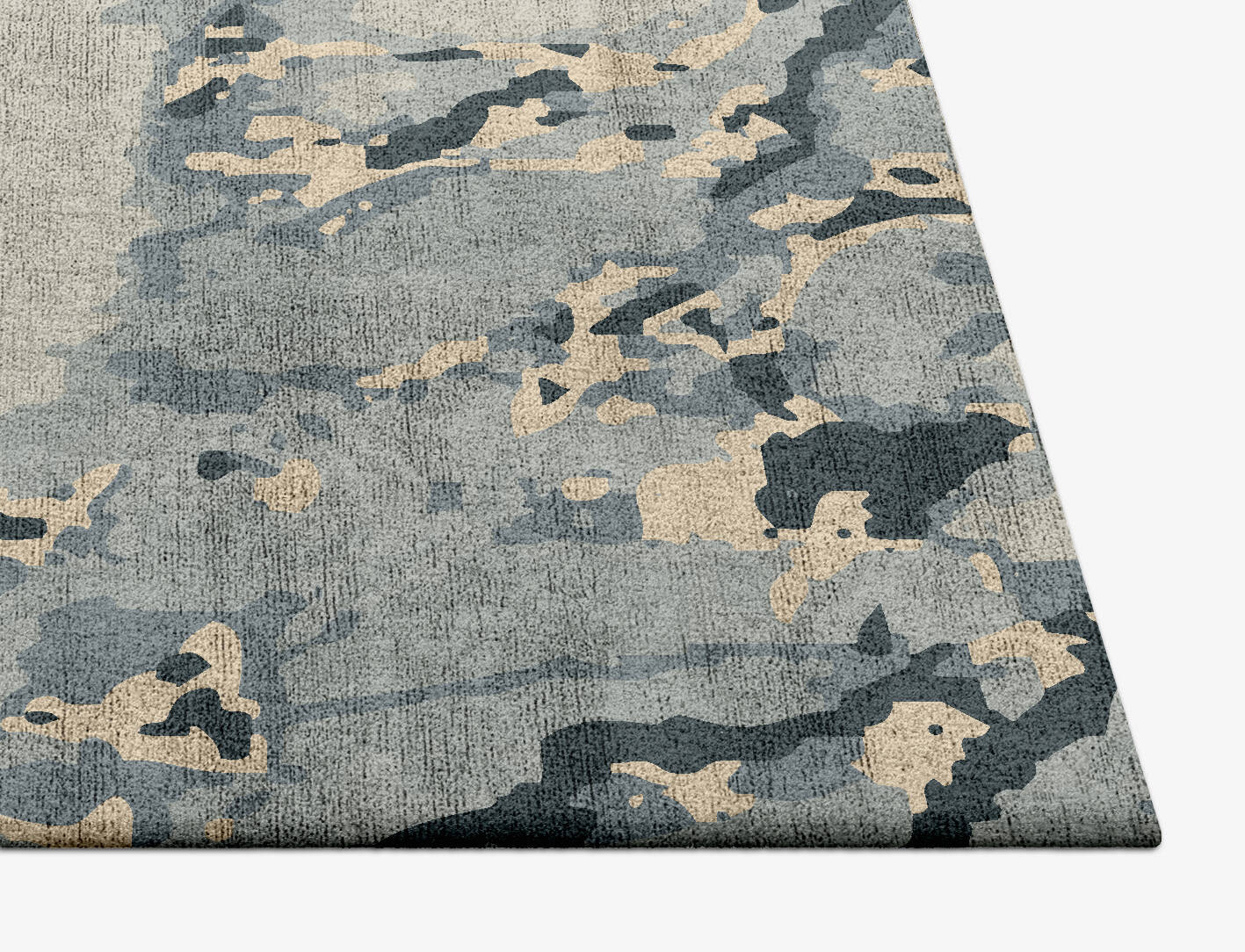 Spume Surface Art Square Hand Tufted Bamboo Silk Custom Rug by Rug Artisan