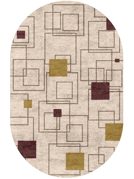 Squares Geometric Capsule Hand Tufted Bamboo Silk Custom Rug by Rug Artisan