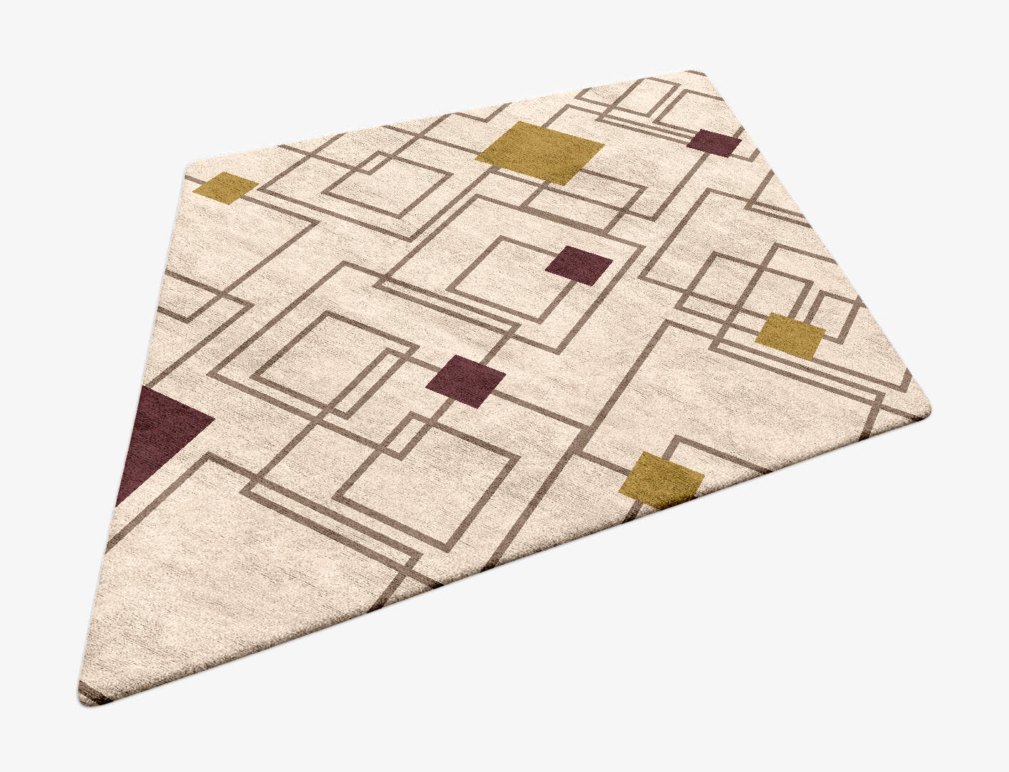 Squares Geometric Diamond Hand Tufted Bamboo Silk Custom Rug by Rug Artisan