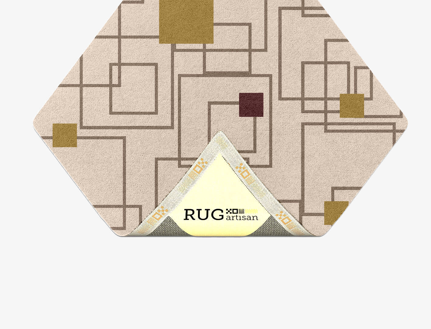 Squares Geometric Diamond Hand Tufted Pure Wool Custom Rug by Rug Artisan